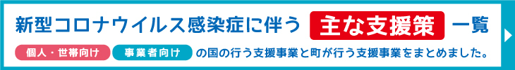 新型コロナウイルス感染症に伴う主な支援策一覧